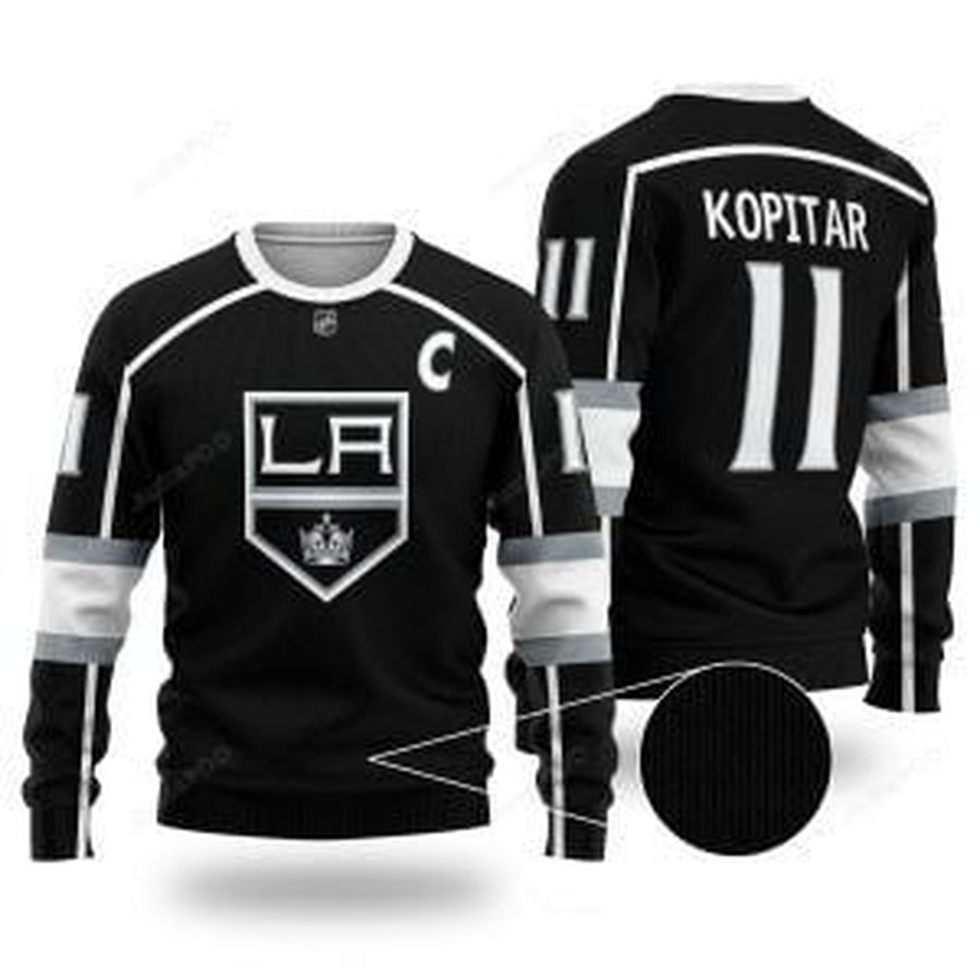 NHL Los Angeles Kings Kopitar 11 White Wool Ugly Sweater, Ugly Sweater, Christmas Sweaters, Hoodie, Sweater