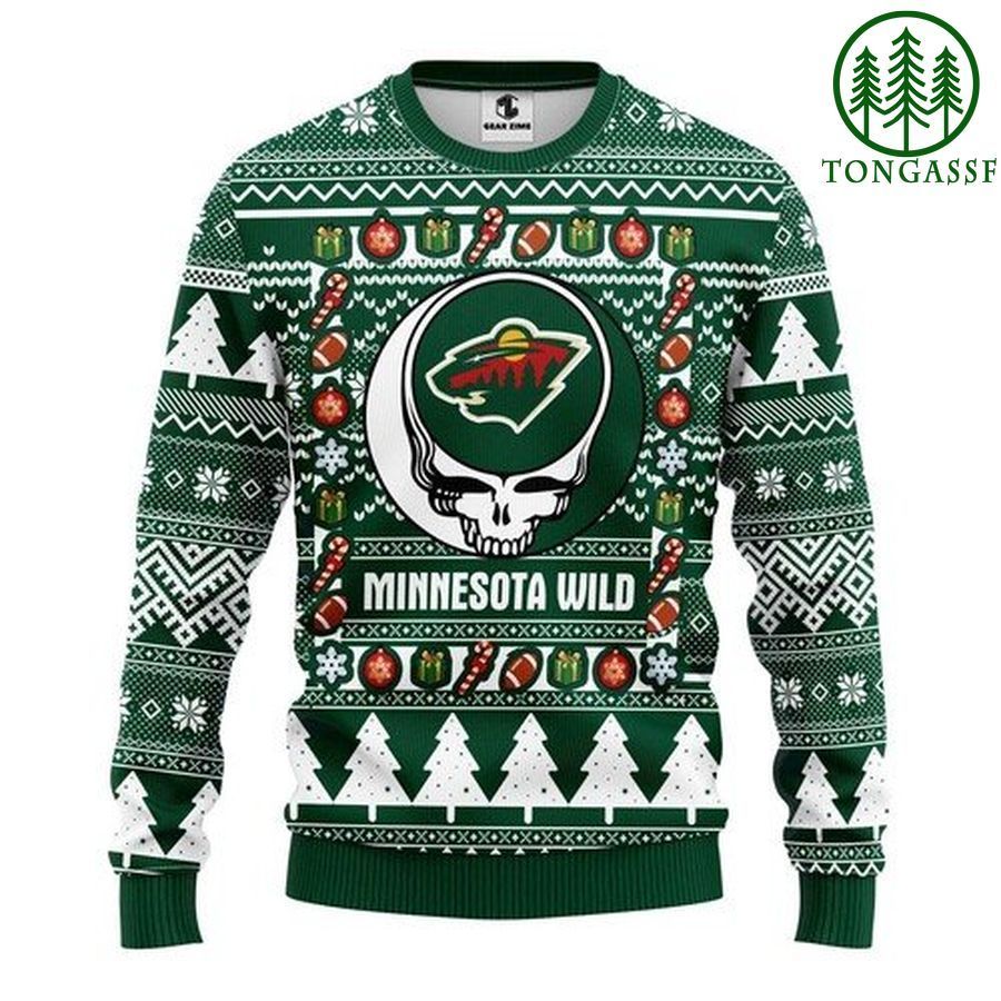 Nhl Minnesota Wild Grateful Dead Christmas Ugly Sweater
