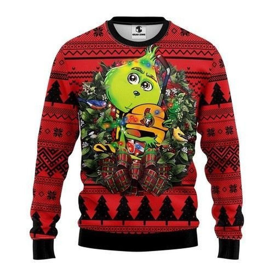 Nhl Ottawa Senators Grinch Hug Ugly Christmas Sweater All Over