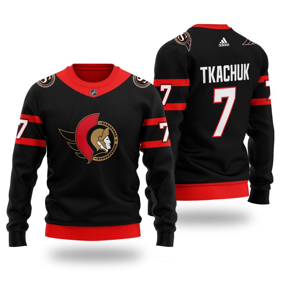 NHL OTTAWA SENATORS Tkachuk 7 Wool Sweater