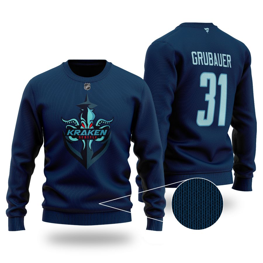 NHL SEATTLE KRAKEN Philipp Grubauer 31 Sweater