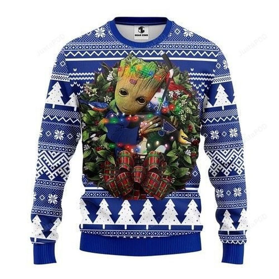 Nhl St Louis Blues Groot Hug Ugly Christmas Sweater All