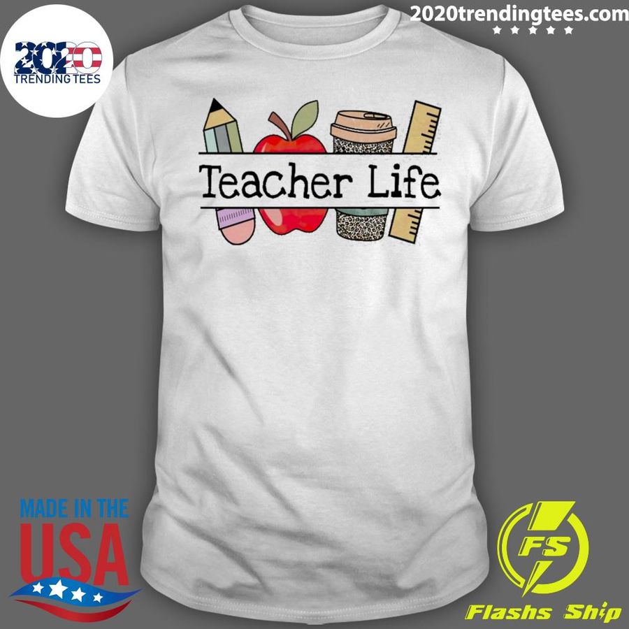 Nice apple Coffee Pencil Teacher Life T-shirt