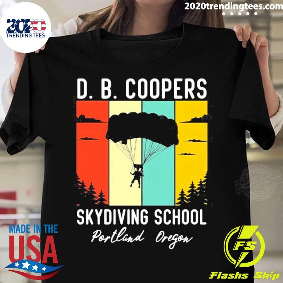 Nice d. B. Coopers Skydiving School Portland Oregon Vintage Retro T-shirt