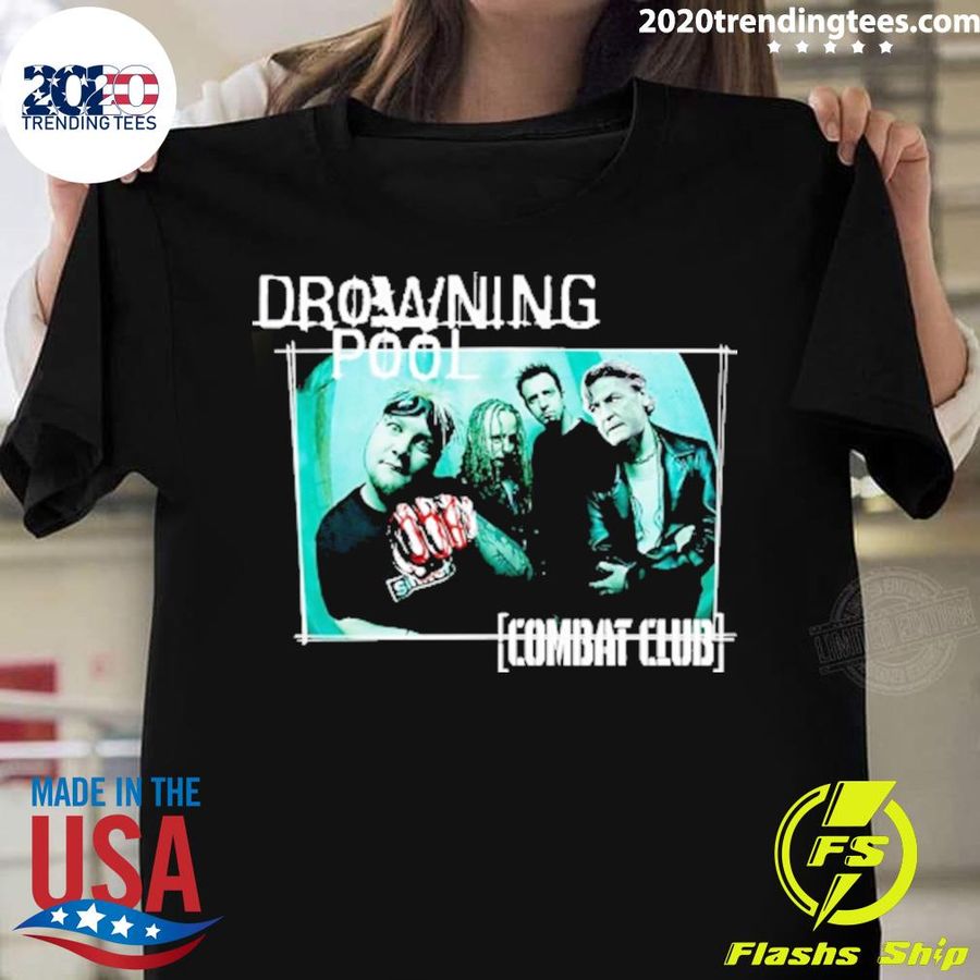 Nice drowning Pool Combat Club T-shirt