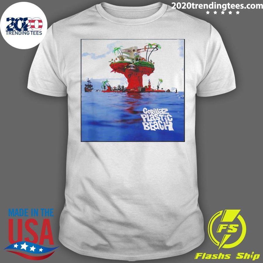 Nice gorillaz Plastic Beach T-shirt