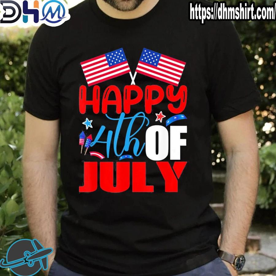 Nice happy 4th of july independence day usa American flag shirt