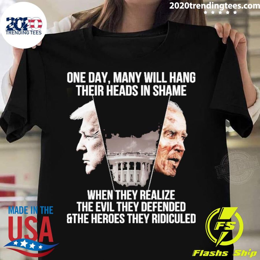 Nice trump Biden One Day Many Hang Their Head In Shame Us Political  T-shirt