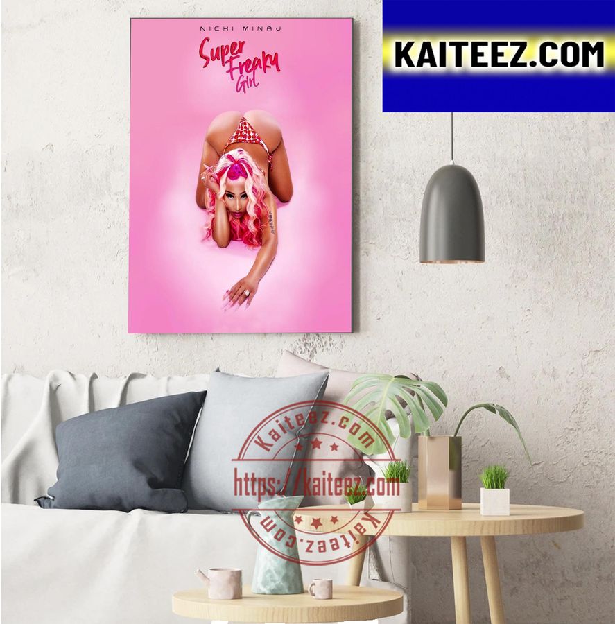 Nicki Minaj Super Freak Girl Art Decor Poster Canvas Poster Home Decor Poster Canvas