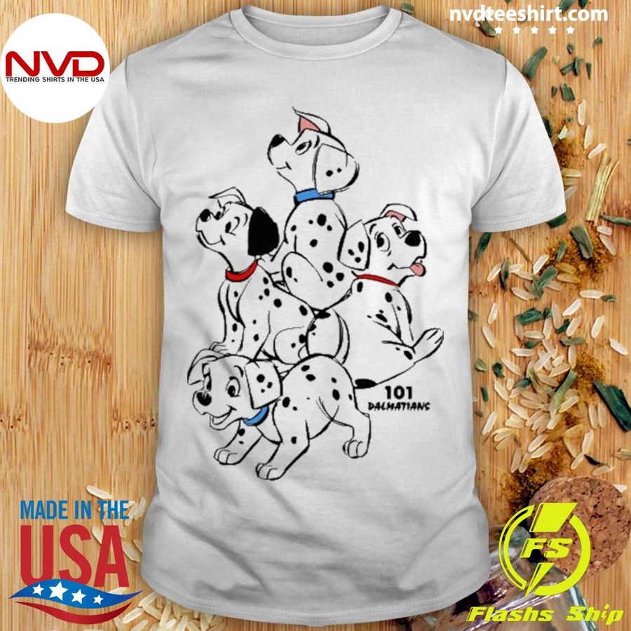 Nicky Thomas 101 Dalmatians Group Shot Puppies Shirt