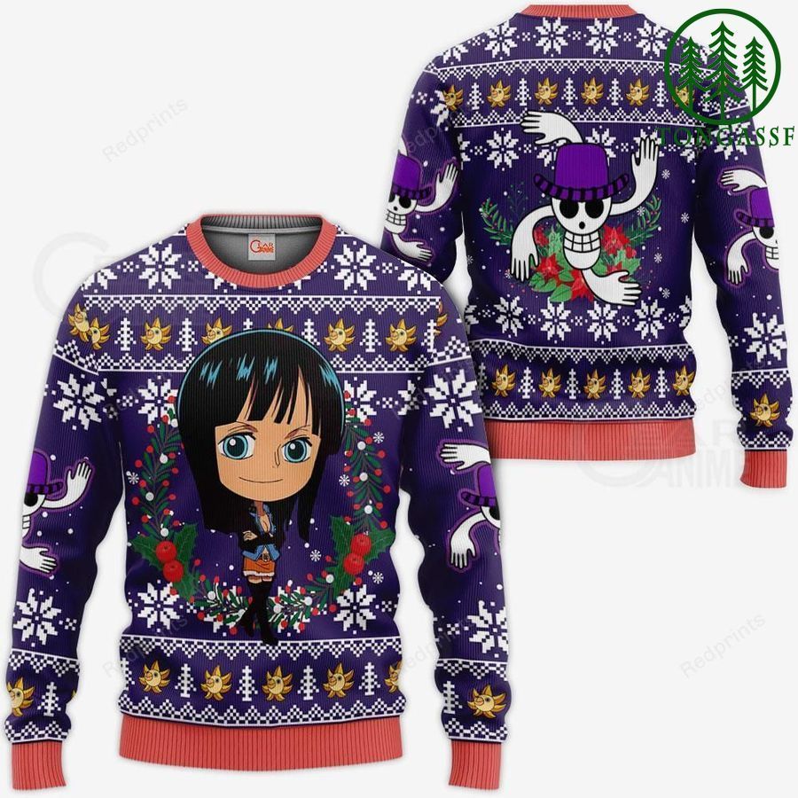 Nico Robin Ugly Christmas Sweater and Hoodie One Piece Anime Xmas Gift
