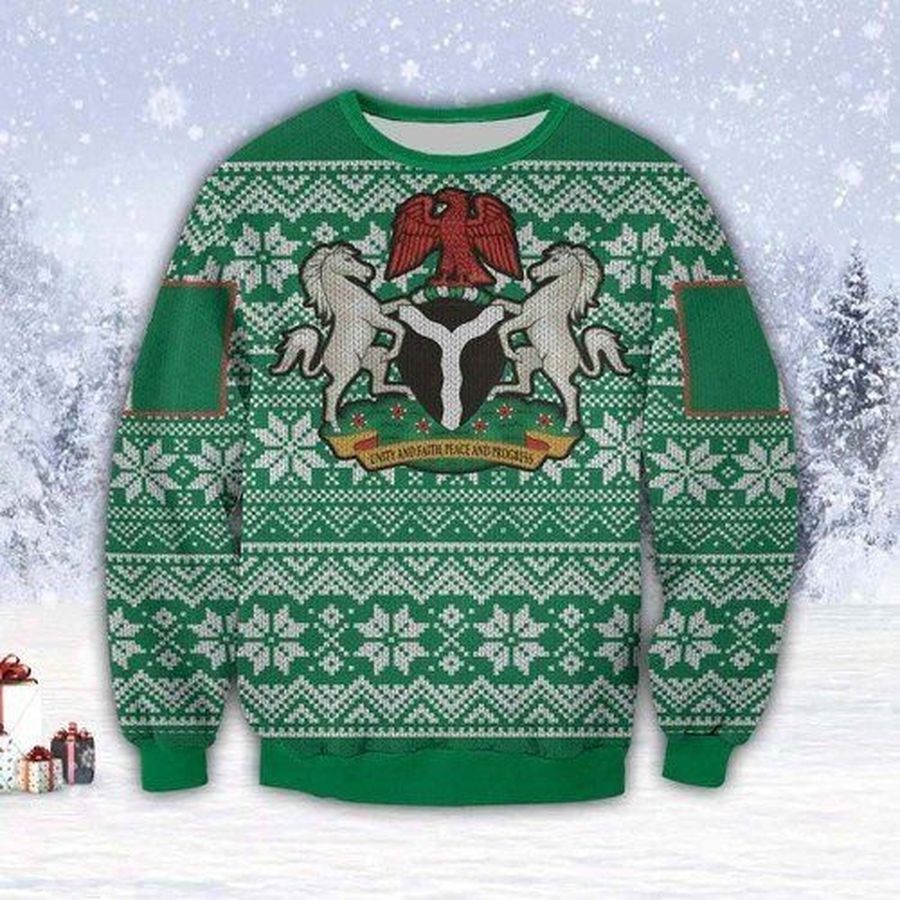 Nigeria For Unisex Ugly Christmas Sweater All Over Print Sweatshirt
