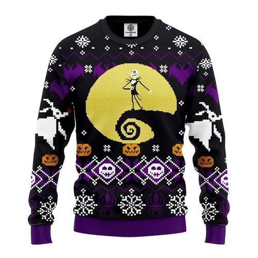 Nightmare Before Xmas Ugly Christmas Sweater All Over Print Sweatshirt
