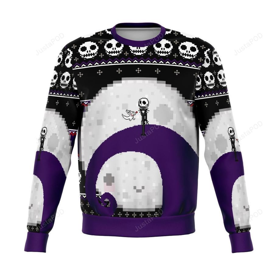 Nightmare Jack Moon Ugly Christmas Sweater All Over Print Sweatshirt