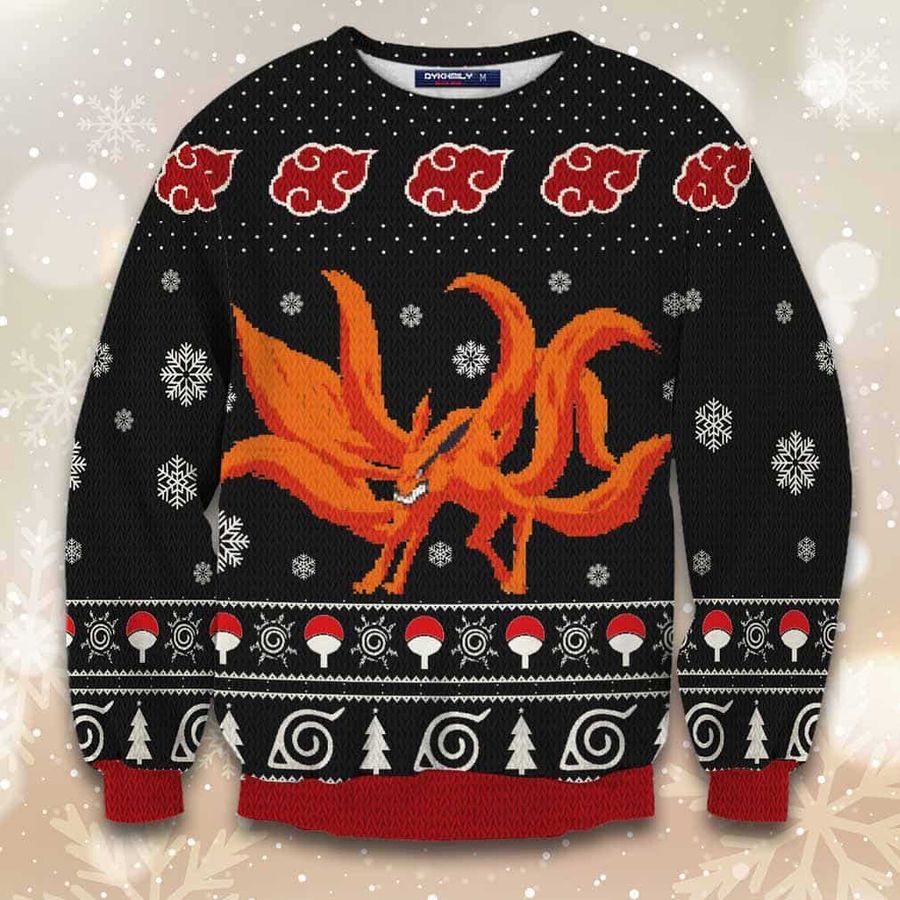 Nine Tailed Fox Kurama Wool Knitted Ugly Sweater
