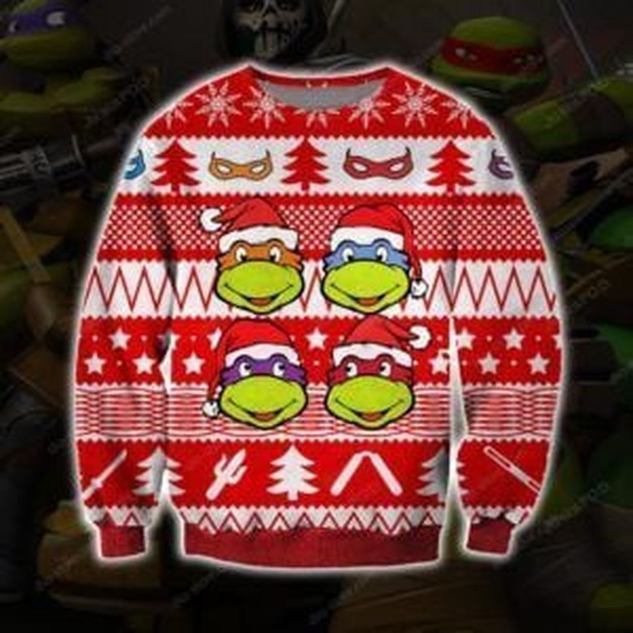 Ninja Turtles Christmas Ugly Christmas Sweater All Over Print Sweatshirt