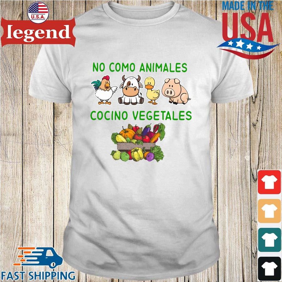 No como animales cocino vegetales shirt