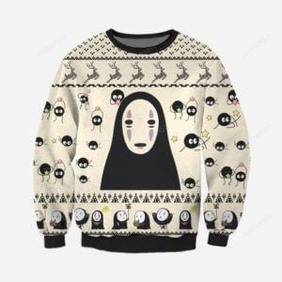 No Face Spirited Away Ugly Christmas Sweater All Over Print