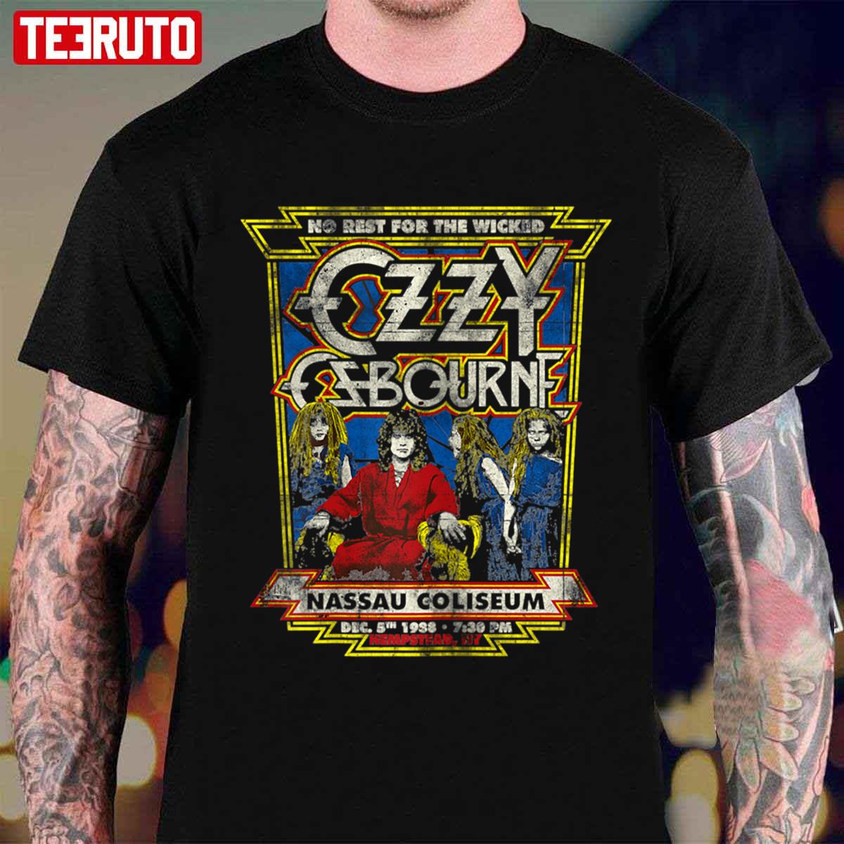 No Rest For The Wicked Ozzy Osbourne Nassau Coliseum Vintage Unisex T-Shirt
