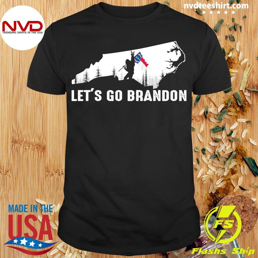North Carolina America Bigfoot Let's Go Brandon Shirt