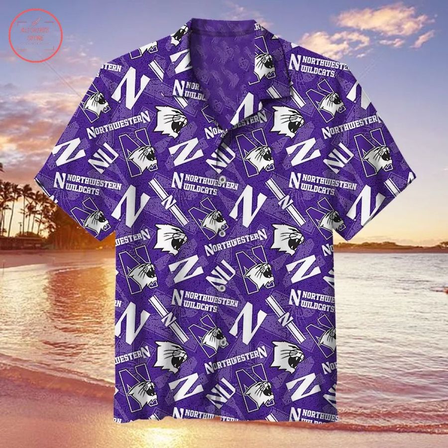 Northwestern Wildcats Hawaiian Shirt