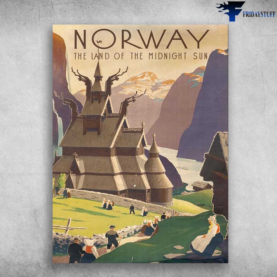 Norway Poster, The Land Of The Midnight Sun, Wall Art Poster Poster Home Decor Poster Canvas