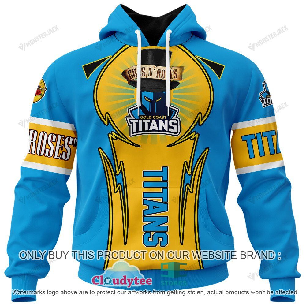 NRL Gold Coast Titans, Guns N' Roses Personalized 3D Hoodie, Shirt – LIMITED EDITION