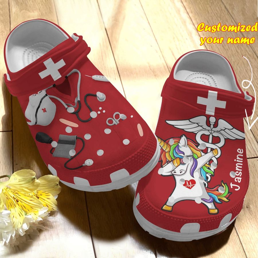 Nurse Crocs - Personalized Scrubs For Nurses And Unicorn Clog Shoes