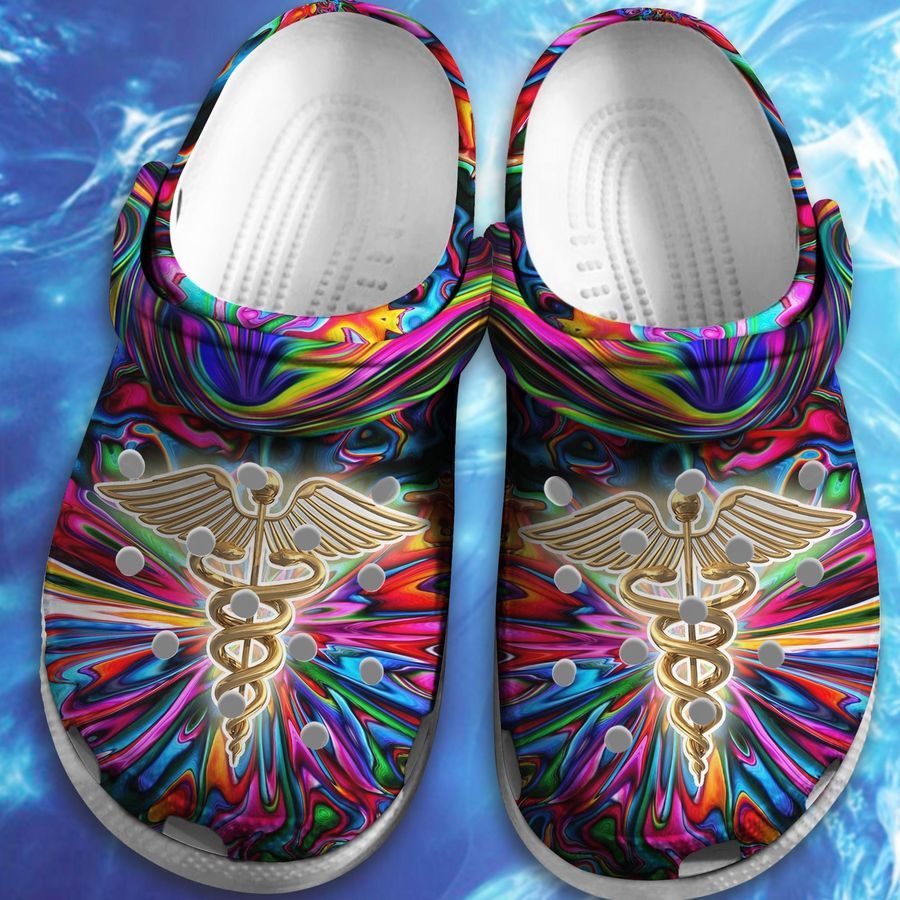 Nurse Hippie Trippy Psychedelic Crocs Clogs Shoes Gift For Friends - Clf-Pattern