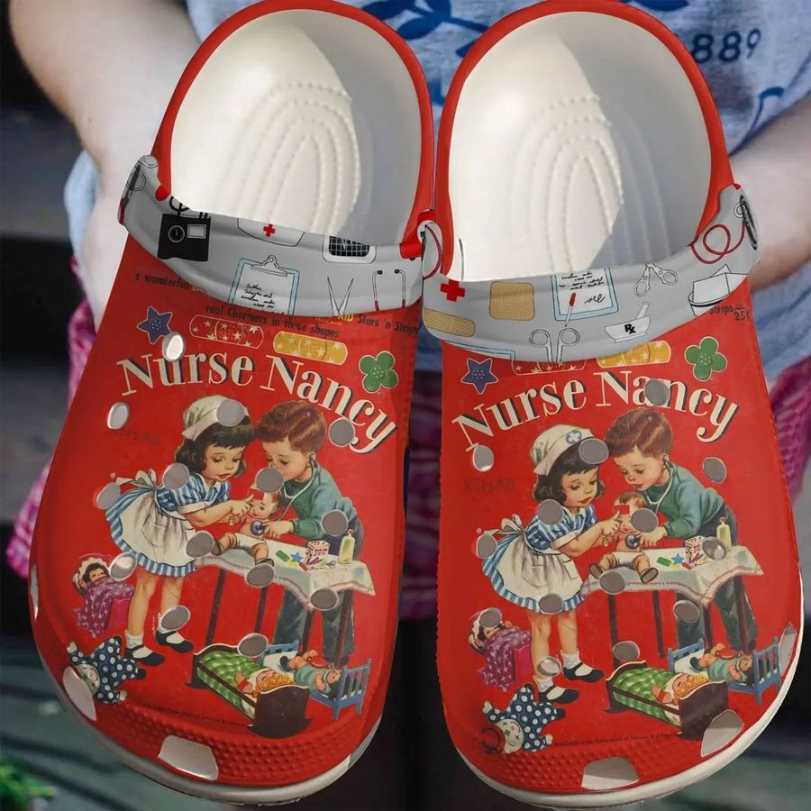 Nurse Personalize Clog Custom Crocs Fashionstyle Comfortable For Women Men Kid Print 3D Nurse Nancy