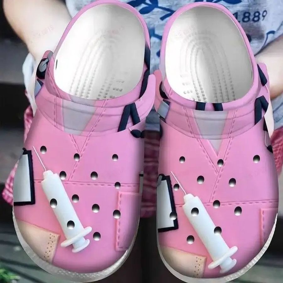 Nurse Pink Uniform Crocs Crocband Clog Shoes For Men Women