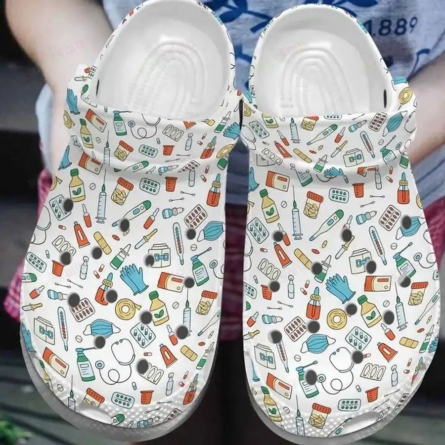 Nursing Job Symbols Pattern Crocs Crocband Clog Shoes For Men Women