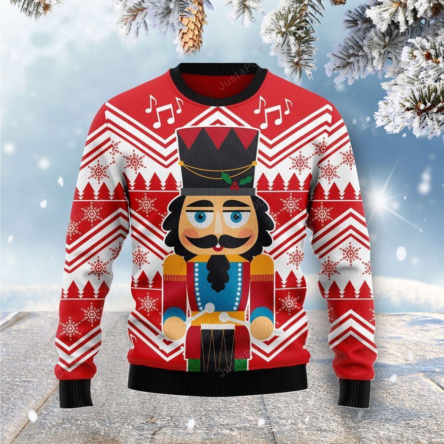 Nutcracker With Drum Ugly Christmas Sweater Ugly Sweater Christmas Sweaters