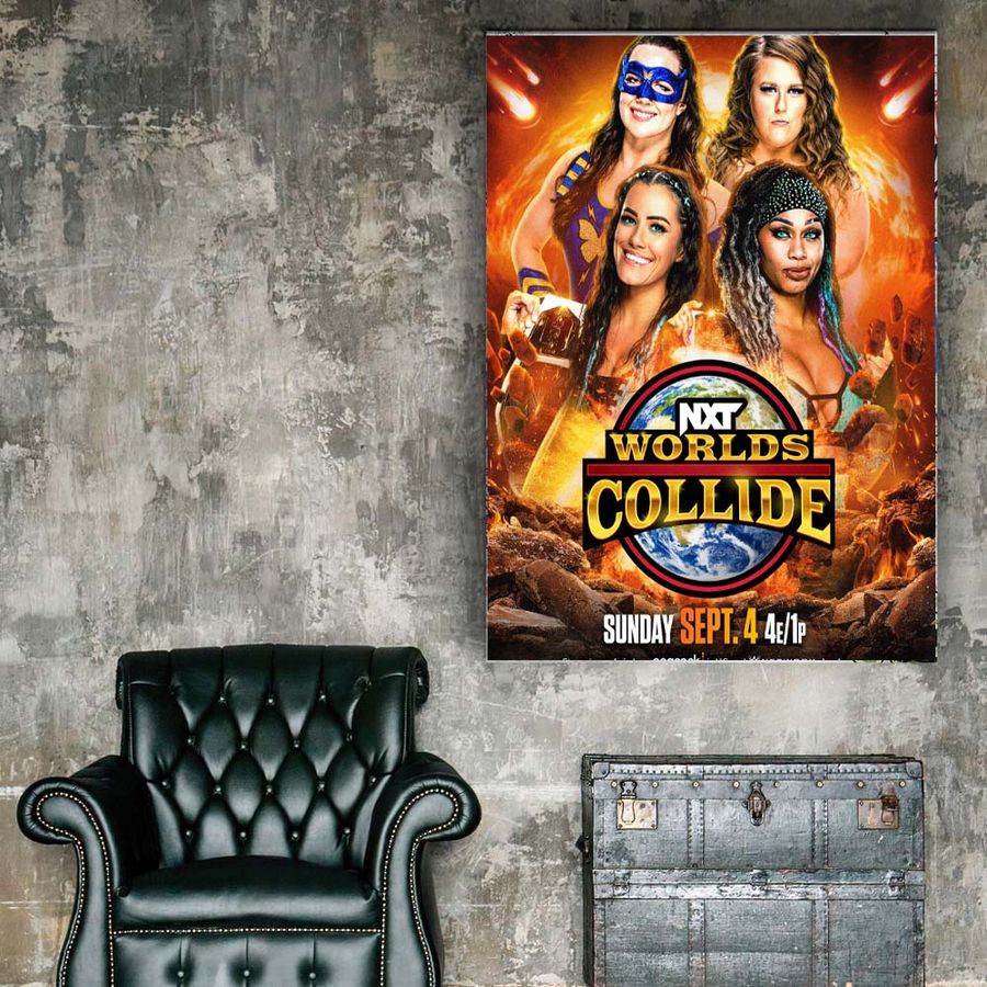 NXT Worlds Collide WWENikkiASH x Lacey Lane x Miss Drop x Kacy Catanzaro Decor Poster Canvas