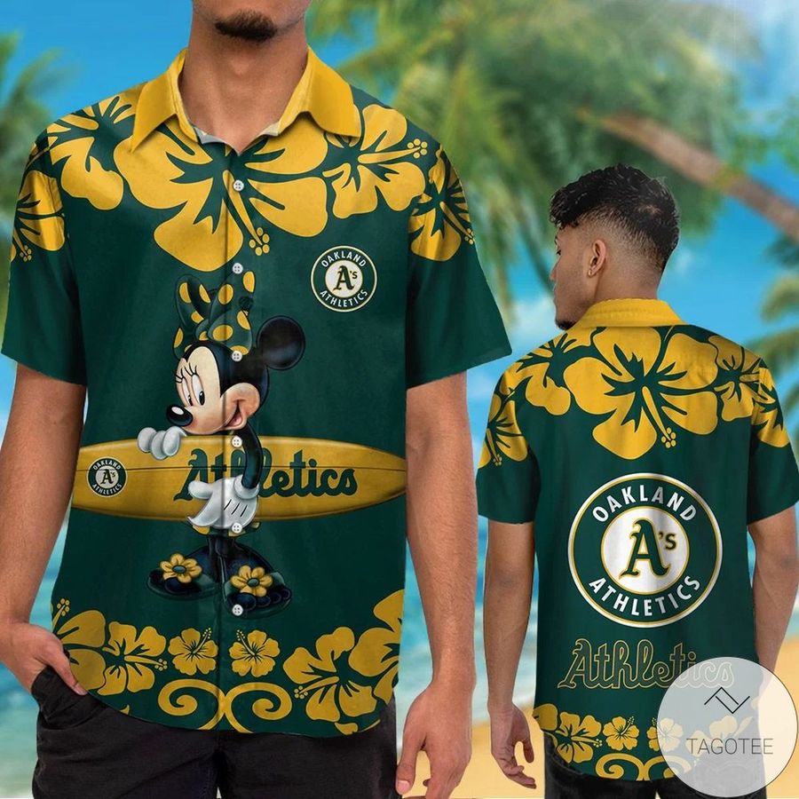 Oakland Athletics Minnie Mouse Hawaiian Shirt