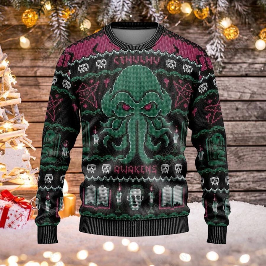 Octopus Awakens Ugly Christmas Sweater