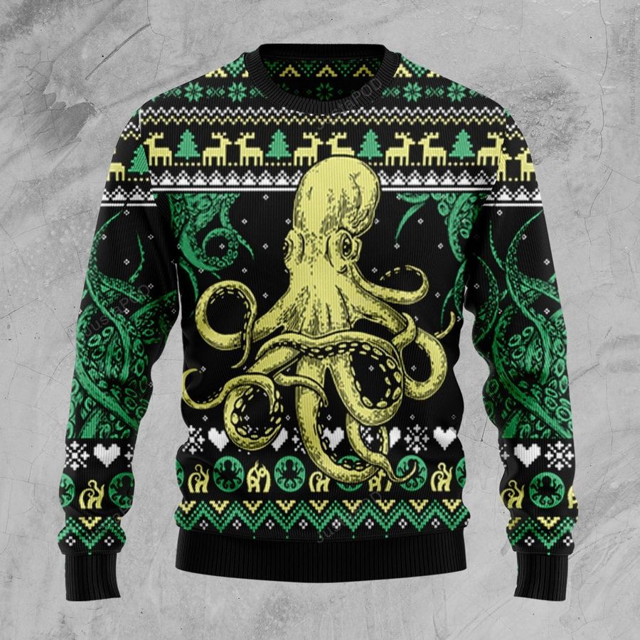 Octopus Cool Ugly Christmas Sweater Ugly Sweater Christmas Sweaters Hoodie