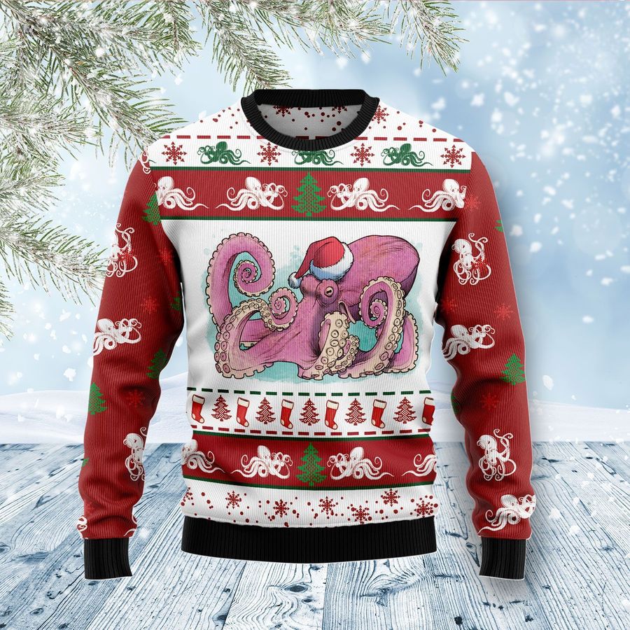 Octopus Noel Ugly Christmas Sweater - 609