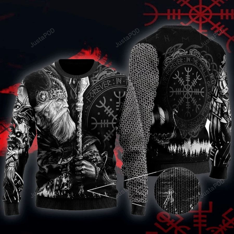 Odin Tattoo Valknut Viking Ugly Christmas Sweater All Over Print