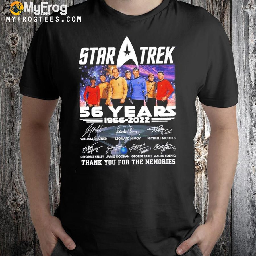 Offical Star Trek 55th anniversary 19662022 thank you for the memories  shirt