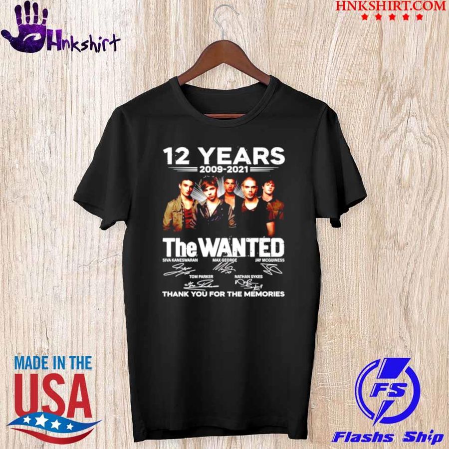 Official 12 Years The Wanted 2009 2021 Thank You For The Memories Shirt