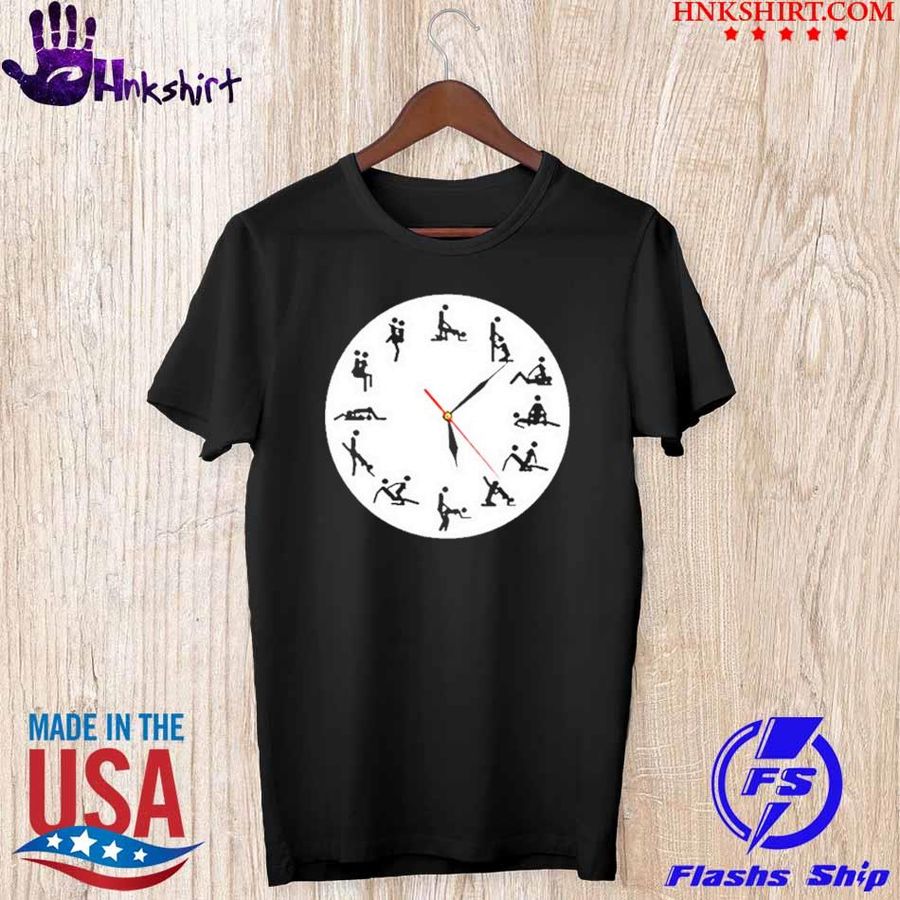 Official 24 hours sexual positions wall clock shirt