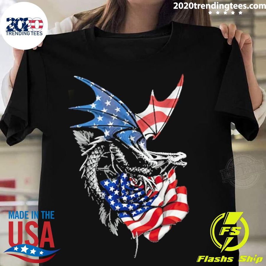 Official american Flag Dragon T-shirt