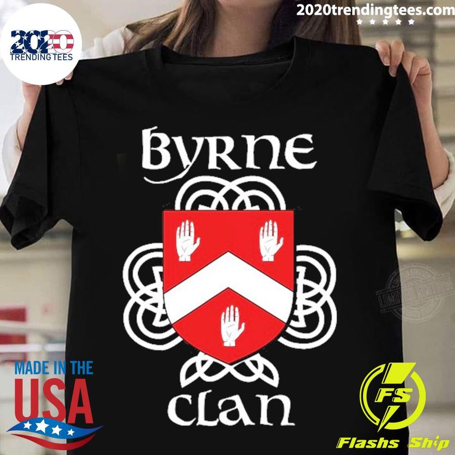 Official byrne Family Crest Coat Of Arms T-shirt