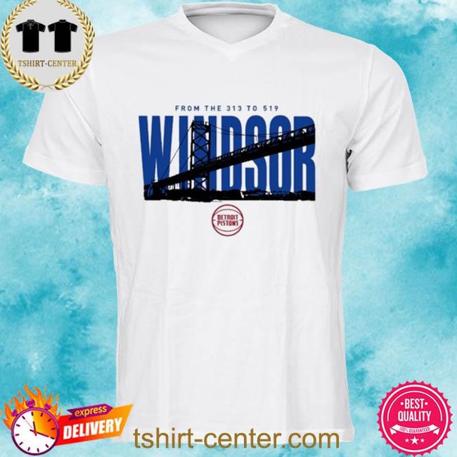 Official detroit Pistons From The 313 To 519 Windsor Shirt