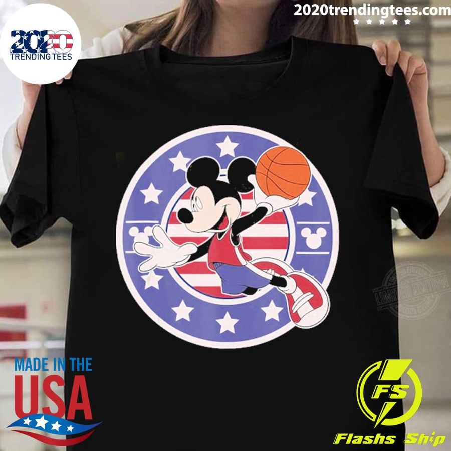 Official disney Mickey And Friends Mickey Basketball Usa T-shirt