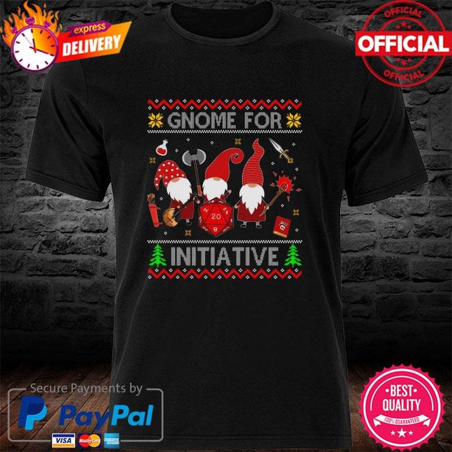 Official DND Gnome for initiative Ugly Christmas Sweater