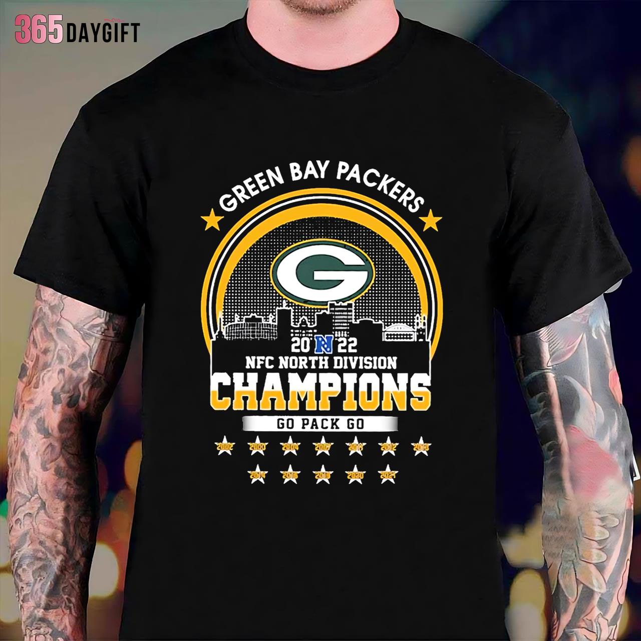 Official Green Bay Packers 2022 North Division Champs Trophy Green Bay Packers T-Shirt