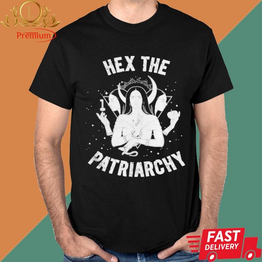 Official Hex the Patriarchy Hecate Triple Moon Goddess Feminist Shirt