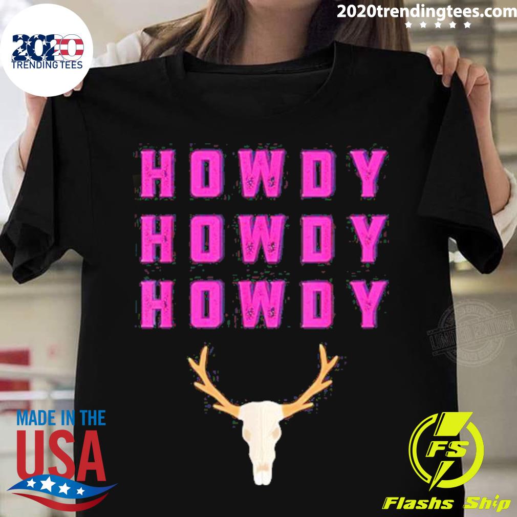 Official howdy Western Cowgirl Deer T-shirt